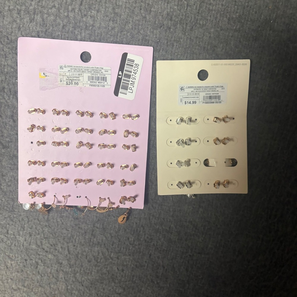 Wild Fable & A New Day Earring Set Bundle 30+ Pairs Gold Silver Tone Nickel Free - Picture 4 of 4